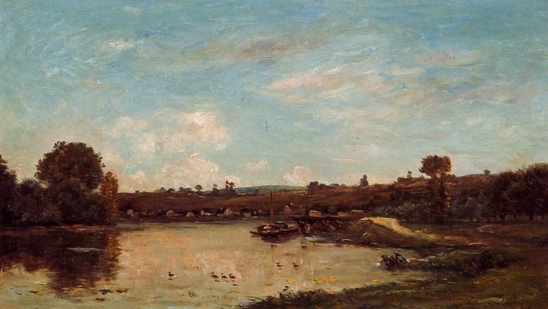 Charles-Francois Daubigny Washerwomen near Valmondois